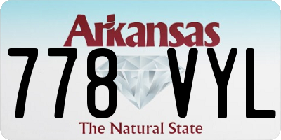 AR license plate 778VYL