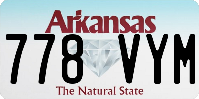 AR license plate 778VYM