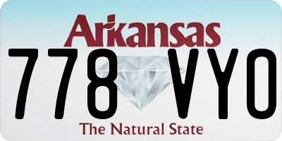 AR license plate 778VYO
