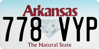 AR license plate 778VYP