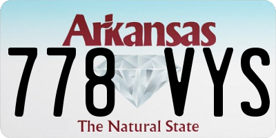 AR license plate 778VYS