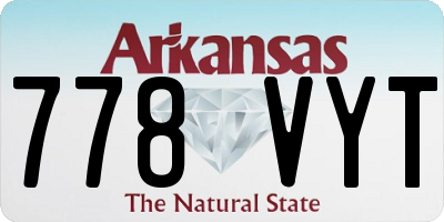 AR license plate 778VYT