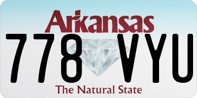 AR license plate 778VYU