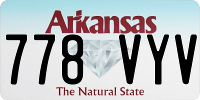 AR license plate 778VYV