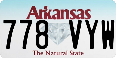 AR license plate 778VYW