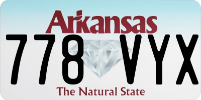 AR license plate 778VYX