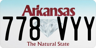 AR license plate 778VYY