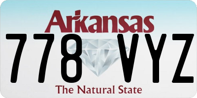 AR license plate 778VYZ