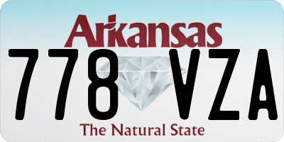 AR license plate 778VZA
