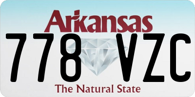 AR license plate 778VZC