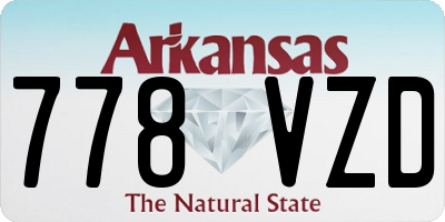 AR license plate 778VZD