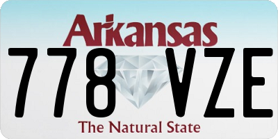 AR license plate 778VZE