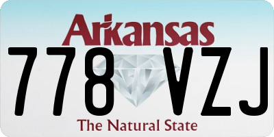 AR license plate 778VZJ