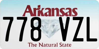 AR license plate 778VZL