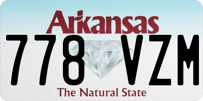 AR license plate 778VZM