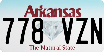 AR license plate 778VZN