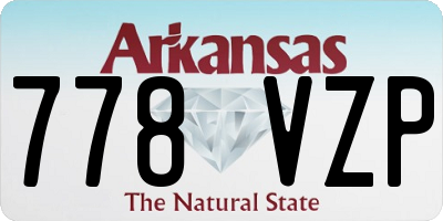 AR license plate 778VZP
