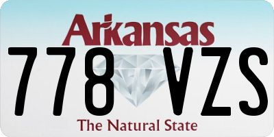 AR license plate 778VZS