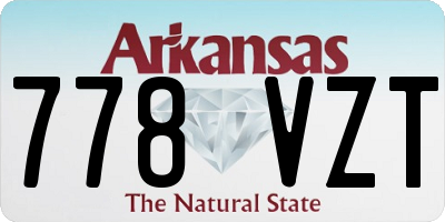 AR license plate 778VZT