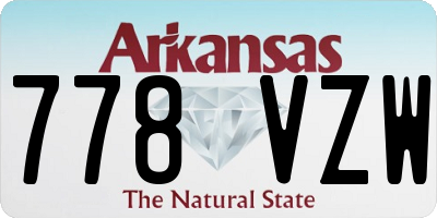 AR license plate 778VZW