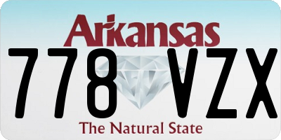 AR license plate 778VZX