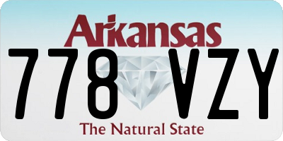 AR license plate 778VZY