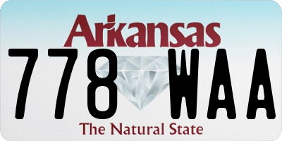 AR license plate 778WAA