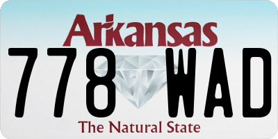 AR license plate 778WAD