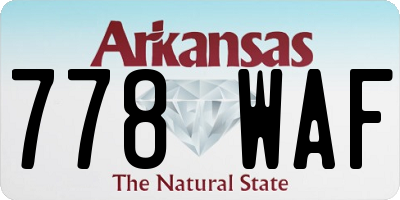 AR license plate 778WAF