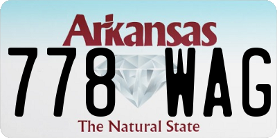 AR license plate 778WAG