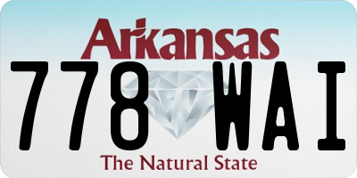 AR license plate 778WAI