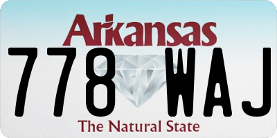 AR license plate 778WAJ