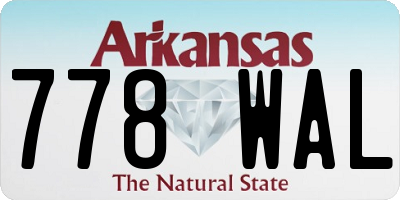 AR license plate 778WAL