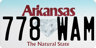 AR license plate 778WAM