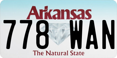 AR license plate 778WAN