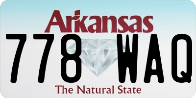 AR license plate 778WAQ
