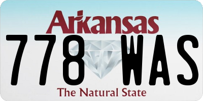 AR license plate 778WAS