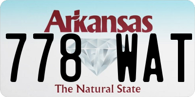 AR license plate 778WAT