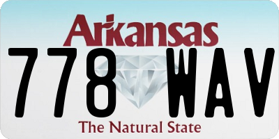 AR license plate 778WAV