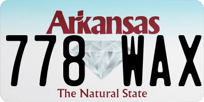 AR license plate 778WAX