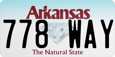 AR license plate 778WAY
