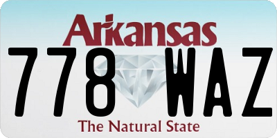 AR license plate 778WAZ