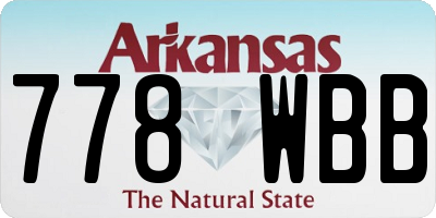 AR license plate 778WBB