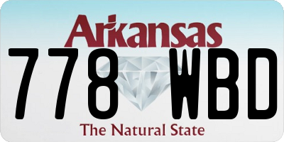 AR license plate 778WBD