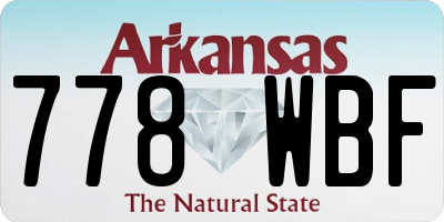 AR license plate 778WBF