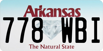 AR license plate 778WBI