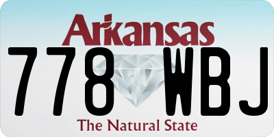 AR license plate 778WBJ