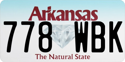 AR license plate 778WBK