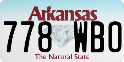 AR license plate 778WBO