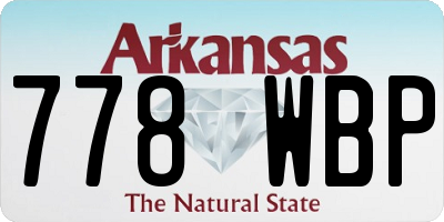AR license plate 778WBP